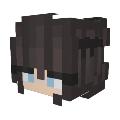 Amunda Minecraft avatar head, 3D render