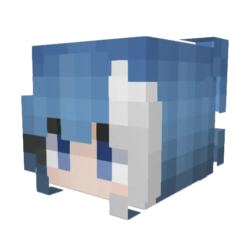 AmunixNextUser Minecraft avatar head, 3D render