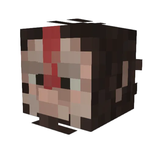 AmuseBoy08 Minecraft avatar head, 3D render