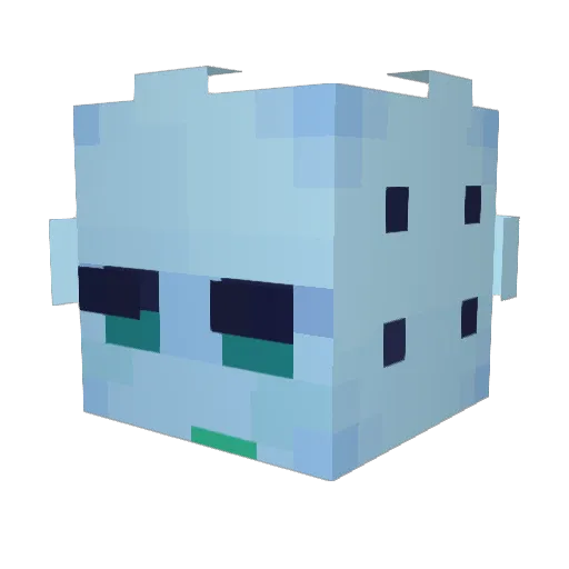AmusedChortles Minecraft avatar head, 3D render