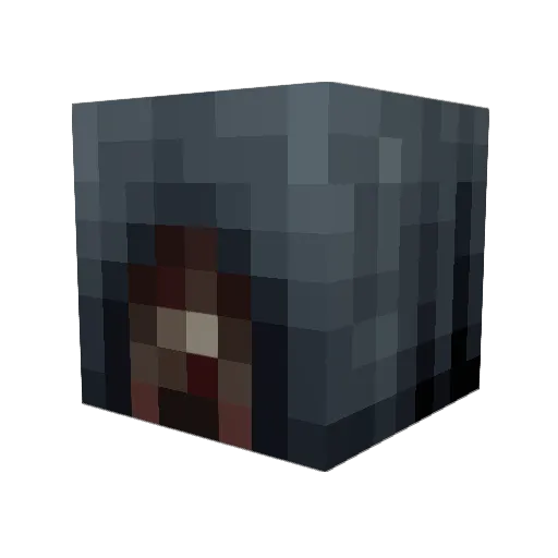 Amusedv Minecraft avatar head, 3D render