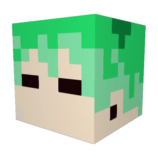 Amuvsky Minecraft avatar head, 3D render
