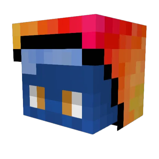 Amvidexis Minecraft avatar head, 3D render