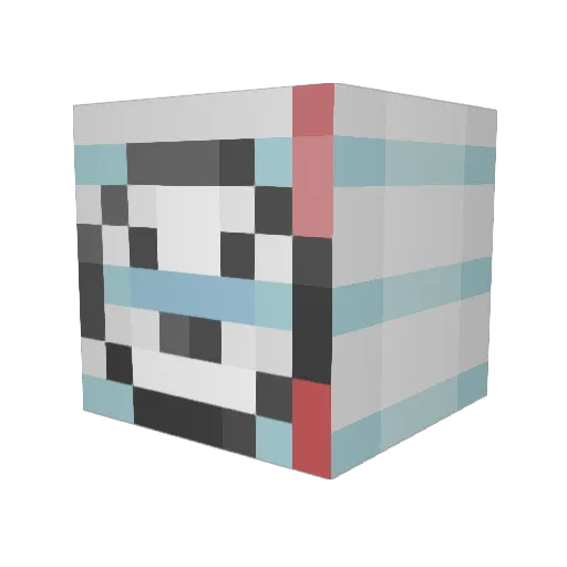 Amwolfff Minecraft avatar head, 3D render