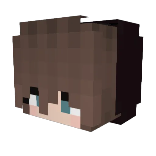 Amxli Minecraft avatar head, 3D render