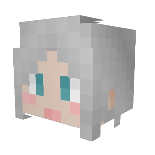 Amy0202 Minecraft avatar head, 3D render