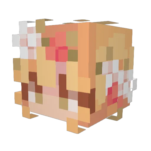 Amy2403 Minecraft avatar head, 3D render