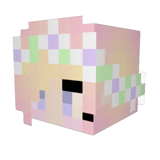 Amy41044 Minecraft avatar head, 3D render