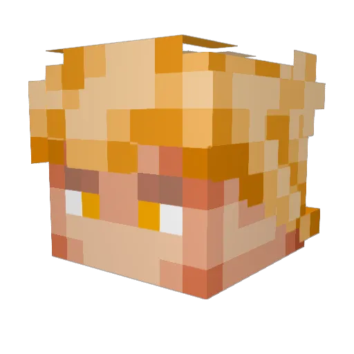 Amy630bye Minecraft avatar head, 3D render