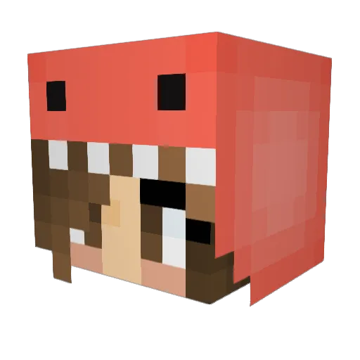 AmyBecks Minecraft avatar head, 3D render