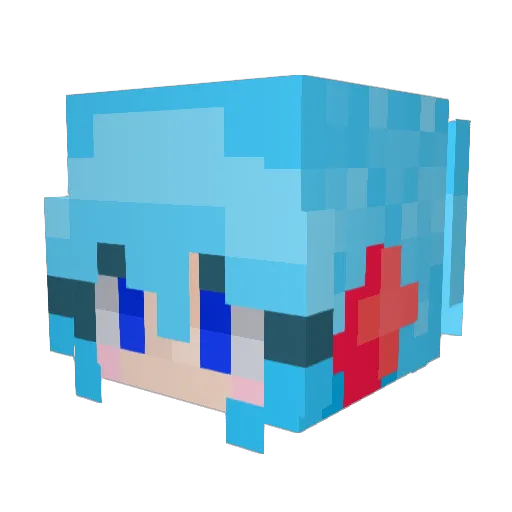 AmyBnuuy Minecraft avatar head, 3D render