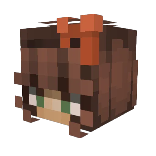 AmyCee2 Minecraft avatar head, 3D render