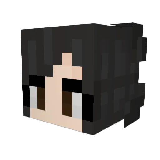 AmyChann Minecraft avatar head, 3D render