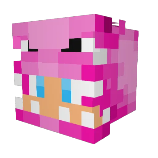 AmyH03 Minecraft avatar head, 3D render