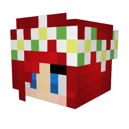 AmyJadette Minecraft avatar head, 3D render