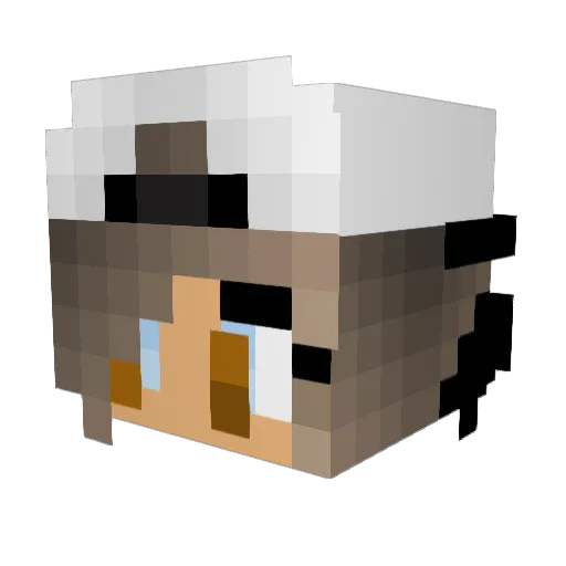 AmyLouiseoxo Minecraft avatar head, 3D render