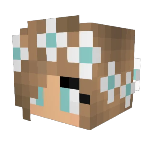 AmyLouxx Minecraft avatar head, 3D render