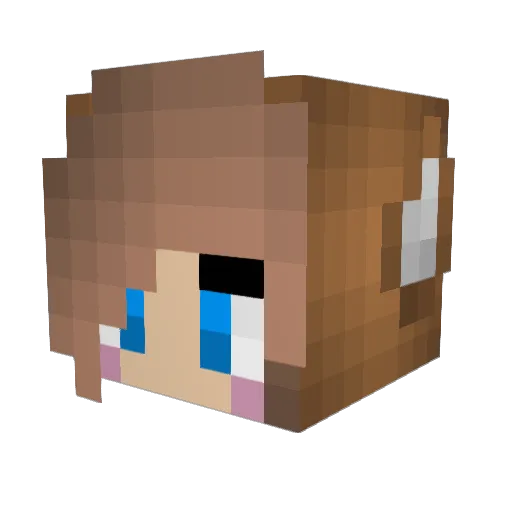 AmyLynn129 Minecraft avatar head, 3D render