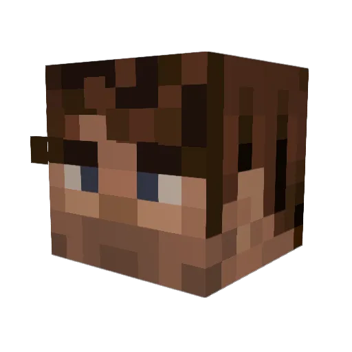 AmyM2010 Minecraft avatar head, 3D render