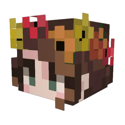 AmyM_ Minecraft avatar head, 3D render