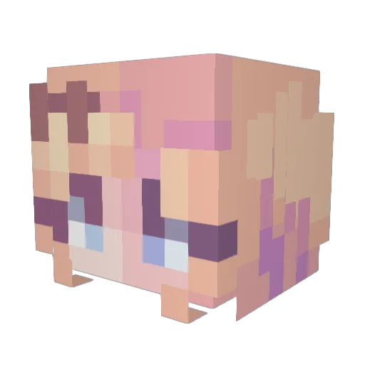 AmyMay Minecraft avatar head, 3D render