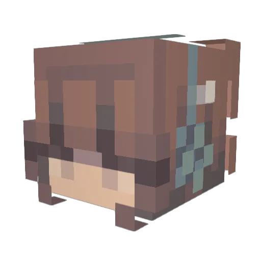 AmyMc_ Minecraft avatar head, 3D render