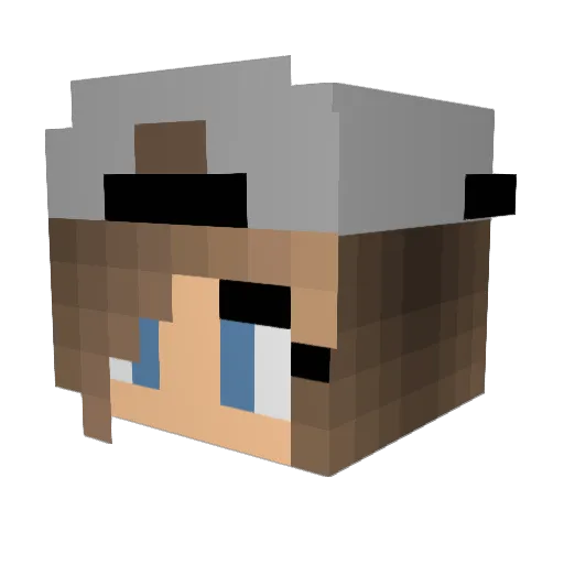 AmyPlayss Minecraft avatar head, 3D render