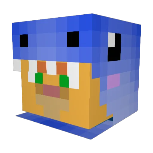 AmySharp Minecraft avatar head, 3D render