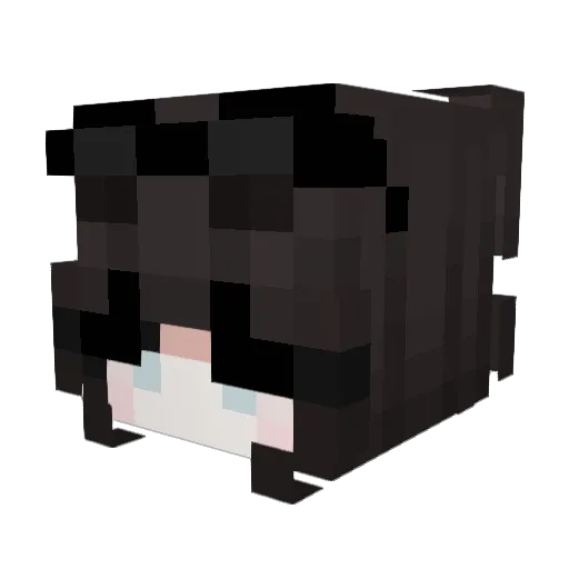AmyShy Minecraft avatar head, 3D render