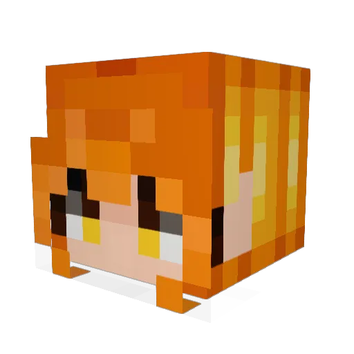 AmySunlight Minecraft avatar head, 3D render