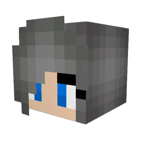 AmyT Minecraft avatar head, 3D render