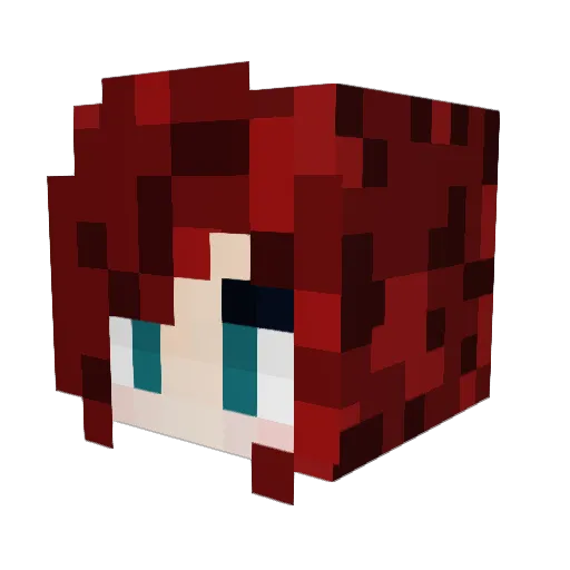 AmyThePanda Minecraft avatar head, 3D render