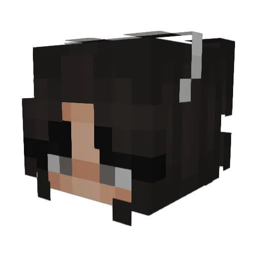 AmyW1ne Minecraft avatar head, 3D render