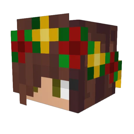 AmyWierdo Minecraft avatar head, 3D render
