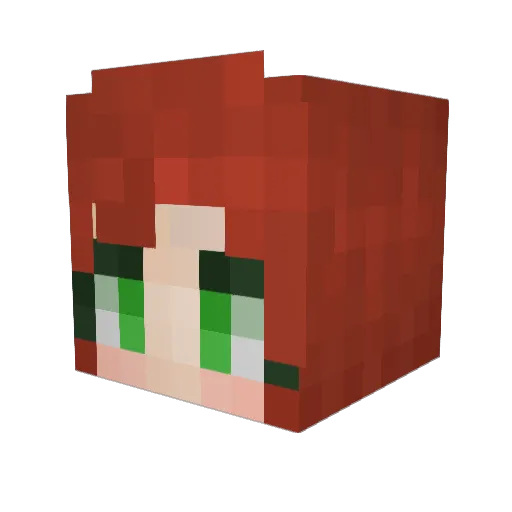Amy_1104 Minecraft avatar head, 3D render