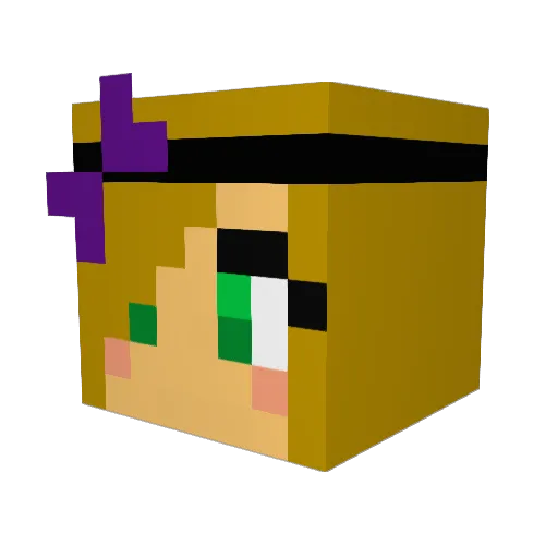 Amy_Lawson Minecraft avatar head, 3D render
