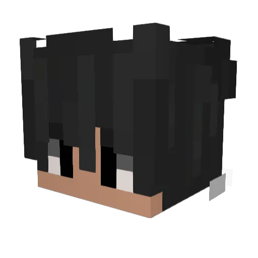 Amy_lu Minecraft avatar head, 3D render