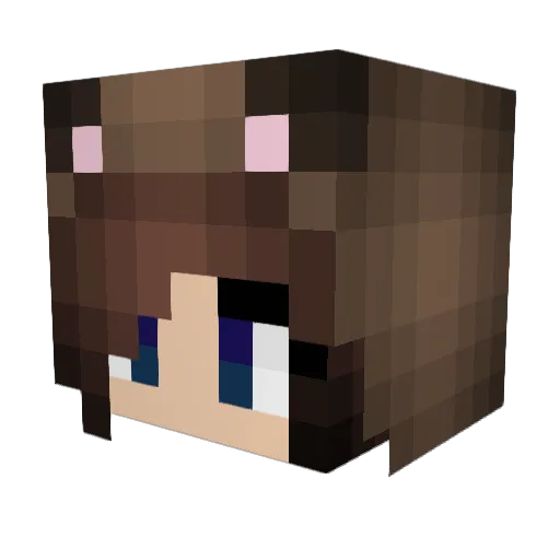 Amyacutielol Minecraft avatar head, 3D render