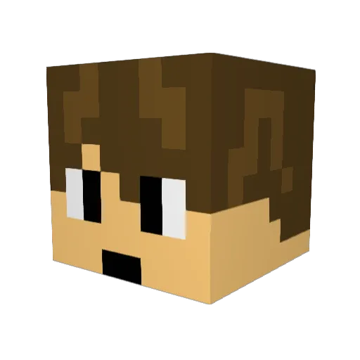 Amyiro Minecraft avatar head, 3D render