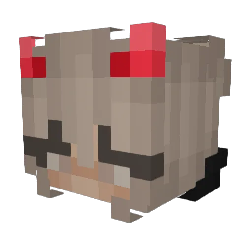 Amyirzzz Minecraft avatar head, 3D render