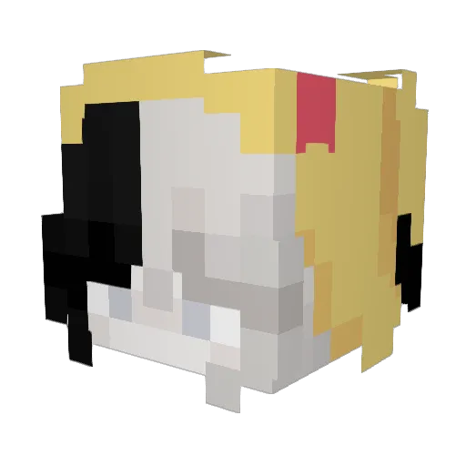 Amyisakitten Minecraft avatar head, 3D render