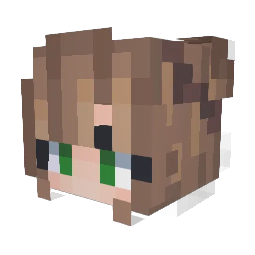 Amylea_ Minecraft avatar head, 3D render