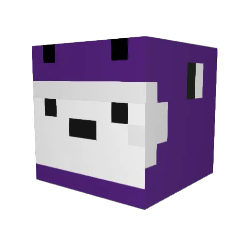 Amyluvcatzzz Minecraft avatar head, 3D render