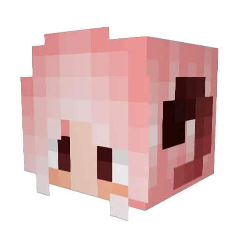 AmytheHunter Minecraft avatar head, 3D render