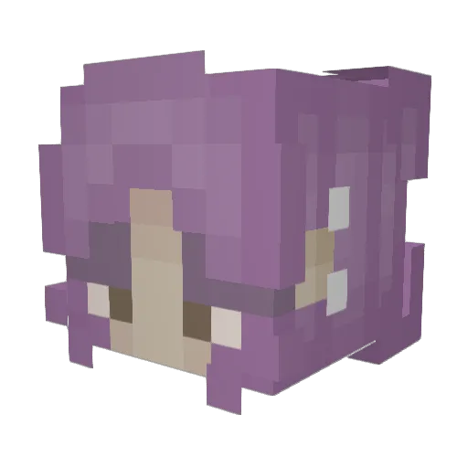 Amythira Minecraft avatar head, 3D render