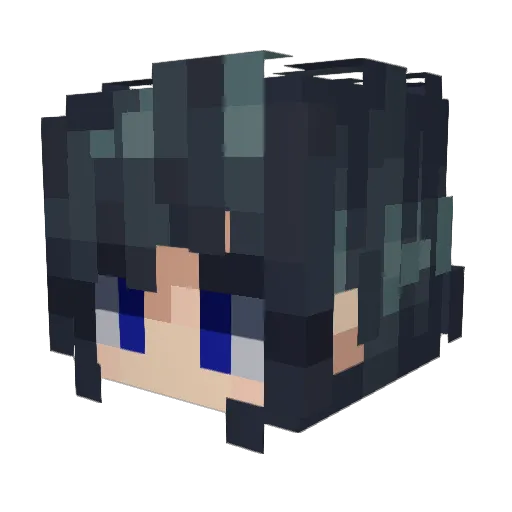 Amyumi Minecraft avatar head, 3D render