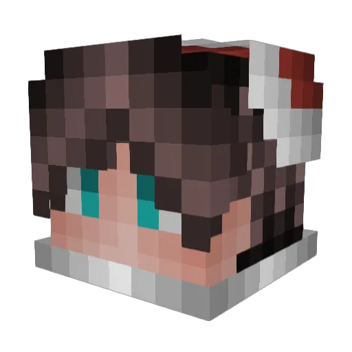 Amzi Minecraft avatar head, 3D render