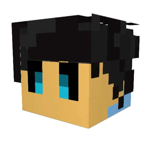 Amzingnate Minecraft avatar head, 3D render