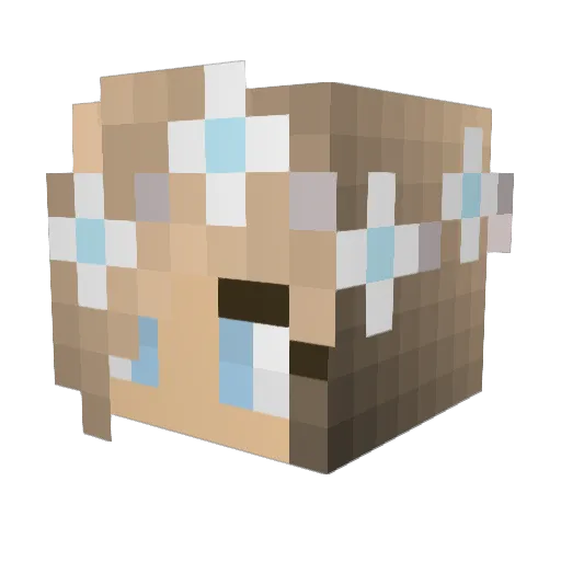 Amzokz Minecraft avatar head, 3D render