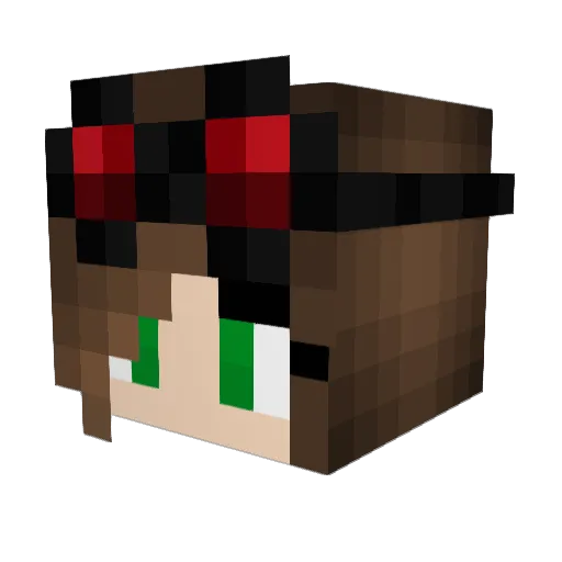 An0u Minecraft avatar head, 3D render